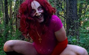 Horny Sexy Demon Female Wants to Have Hard Fucking in the Forest