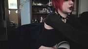 420 Emo Goth Ass Pussy FTM Transmale SOLO Freak Smoking Booty Jiggle Twerk LIVE red hair alt Trans