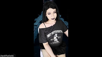 badass emo goth girl DaniTheCutie agrees to strip and get fucked by a machine for money