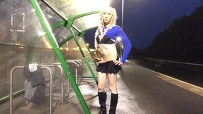Themidnightminx train station wank