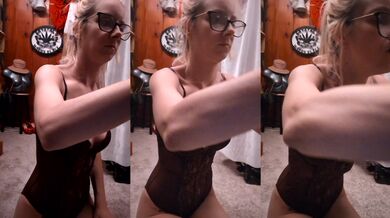 Blonde fetish POV smoking in sexy lingerie