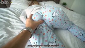 Russian stepsister sucks and fucks stepbro in morning POV fantasy