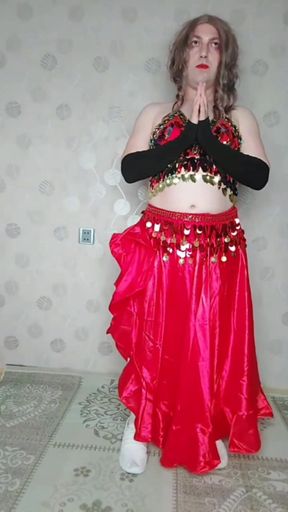 Naughty Belly Dancer Hot Moves White Body