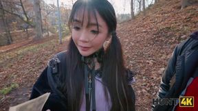 Japanese slutty tourist Sakura loved random sex with a stranger in public