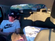 Gay sucking in car outdoor
