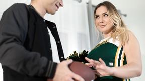 ”Cheerleader Blair Williams & the QB”