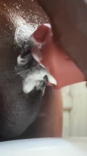 Military BBC Teen Jerking off in the Washroom Part 2