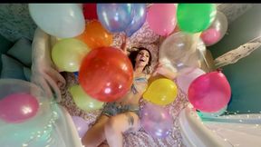 Fun in a Room Full of Balloons