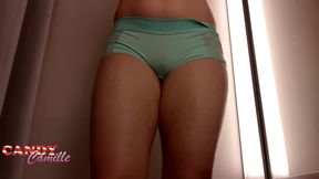 Horny Teen Uses Her Dildo in a Locker Room
