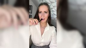 Horny British Nurse is really stressed