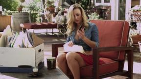 ”Big Breasted Bibi Jones' tits sway back & forth”