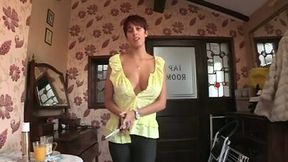 Boasting of my terrific natural jugs in front of a webcam