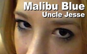 Malibu Blue & Uncle Jesse bit-tit suck & facial