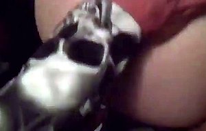 Cumslut gets face fucked in the closet and fucked