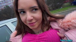 Public Outdoor Sex - Pretty Brunette Caught In The Act with Martin Gun