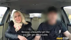 Lustful blonde hottie receives multiple intense orgies from hot local policeman.