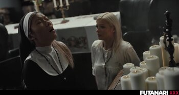 Zazie Skymm's Church Seduction: Futa Nun Creampies Blonde Shemale
