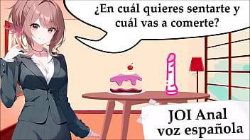 JOI anal hentai en espa&ntilde_ol. El dilema de la polla y la tarta. Video completo.