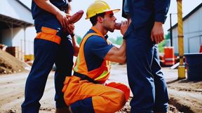 Anal and Blowjob with Construction Workers. Full Motion Video