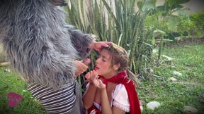 Little Red Riding Hood Was Lost in the Woods and Was Made to Suck Cock by the Big Bad Wolf