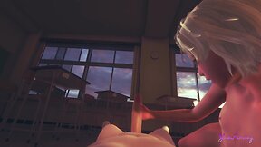 Femboy yaoi - osuke enjoys schooling