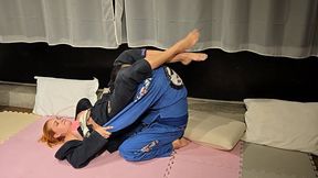 Part 1 - Hot Girl in Tiny Bikini Under Gi Crushes and Humiliates Man – Real Mixed Wrestling Domination