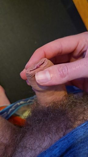 Soft to hard quick huge cum on standing mat, floor, and feet from slowly stroking