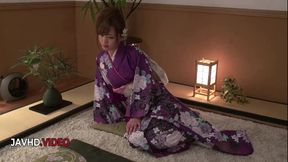 Eri Hosaka's Seductive Hardcore Kimono Scene Ends With Explosive Creampie