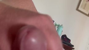 Amateur bear big cock cumming after 2 hours of edging - huge load daddy bear drip!