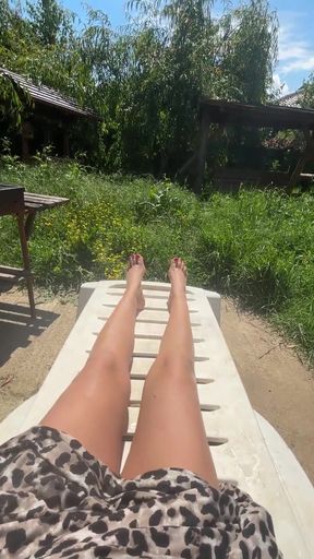 Laying on My Sexlong - Ass, Toes &amp; Tiny Bikini Temptation