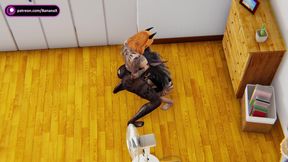 Futa Stepmom Facefucks Alt Futa and Cums in Her Mouth