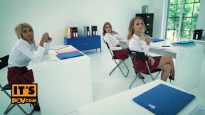 itsPOV - Detention with cum sluts Kira Thorn, Missy Luv, Tiffany Tatum