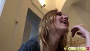 Johntronx - Fucking a Tall Blonde and Letting Her Eat My Cum