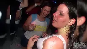 Chicks Flashing Their Tits at a Foam Party - SouthBeachCoeds