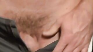 "Bald Daddy's Muscles Show Off While Masturbation & Big Load"