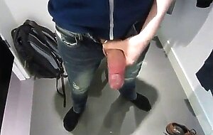 Big Cock Handjob in Dressing Room - Jerking Solo