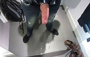 Big Cock Handjob in Dressing Room - Jerking Solo