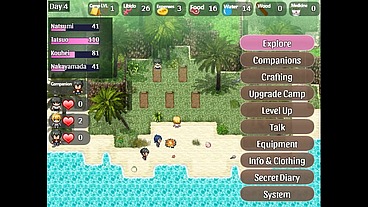 The Castaway Married Gal's Netorare Story [ NTR hentai game PornPlay] Ep.4 hot blonde got stuck in a hole on the beach
