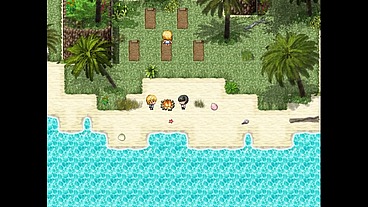 The Castaway Married Gal's Netorare Story [ NTR hentai game PornPlay] Ep.4 hot blonde got stuck in a hole on the beach