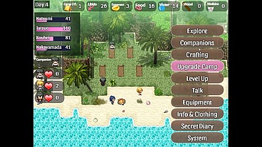 The Castaway Married Gal's Netorare Story [ NTR hentai game PornPlay] Ep.4 hot blonde got stuck in a hole on the beach