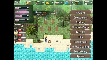 The Castaway Married Gal's Netorare Story [ NTR hentai game PornPlay] Ep.4 hot blonde got stuck in a hole on the beach