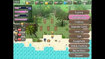 The Castaway Married Gal's Netorare Story [ NTR hentai game PornPlay] Ep.4 hot blonde got stuck in a hole on the beach