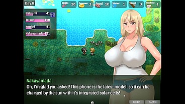 The Castaway Married Gal's Netorare Story [ NTR hentai game PornPlay] Ep.4 hot blonde got stuck in a hole on the beach