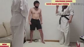 180cm, 78kg Karate Girlfriend Powerful kick and scissors, Game 2, Part 2