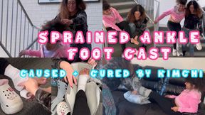 Sprained Ankle Foot Cast / Boot Caused + Cured By KimChi