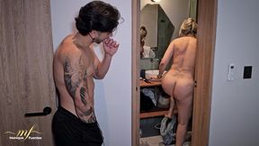 I arrive soaked from the rain but my stepson makes me  even wetter with his cum - Monique Fuentes &amp; Zack Whiter