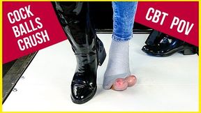 Ballbusting And Cock Balls Crush In Patent Leather Boots And Socks Cbt Pov With Verified Amateurs