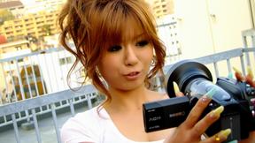 ”Charming Japanese Chick Wears A Vibrator In Her Shorts”