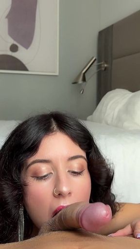 Sloppy Blowjob POV Eye Contact Deepthroat Cum in Mouth Swallow