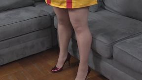 Mesmerized Waitress Frozen and Posed 1 12